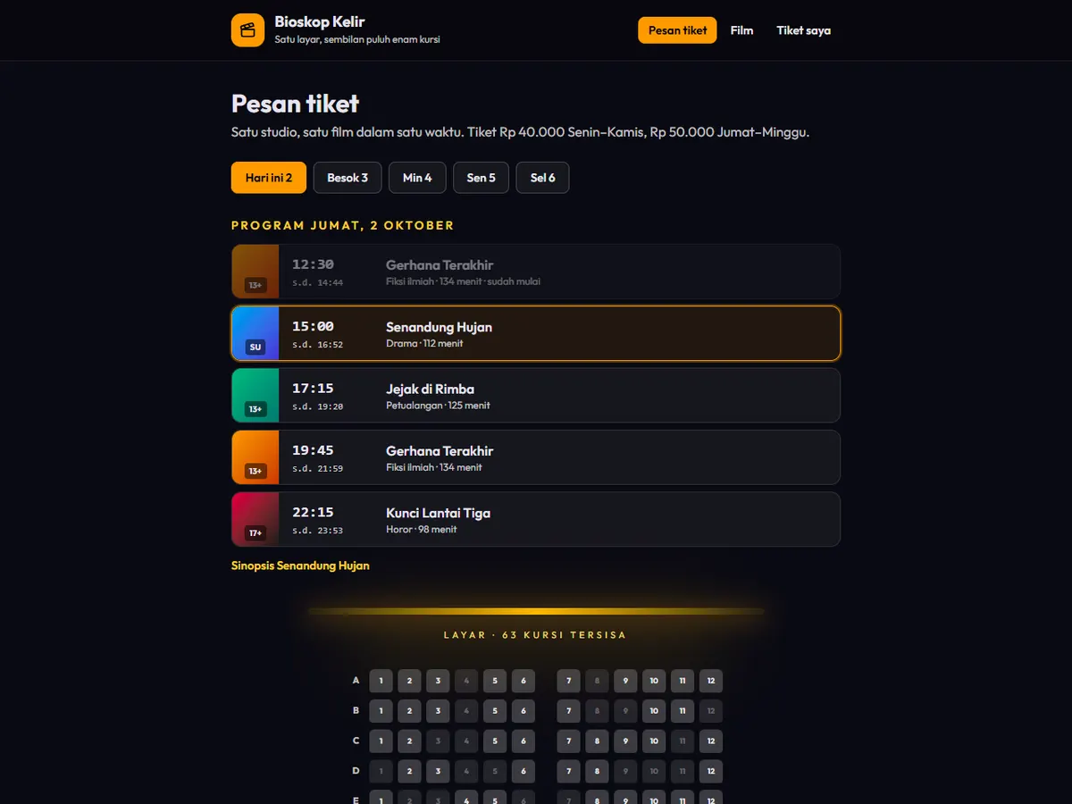 Screenshot of Bioskop Kelir